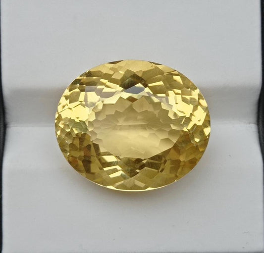 سيترين بيضاوي شفاف 20.1 قيراط للبيع - حجر بخت شهر نوفمبر - 19x16.5x11mm