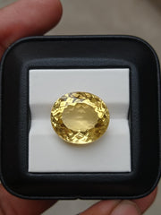 سيترين بيضاوي الأوجه 20.3 قيراط للبيع - حجر بخت شهر نوفمبر - 19x16.5x10.5mm