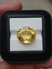 سيترين بيضاوي الأوجه 20.3 قيراط للبيع - حجر بخت شهر نوفمبر - 19x16.5x10.5mm
