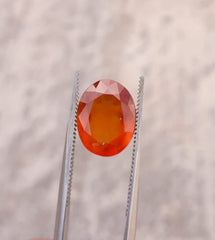 5.4ct Hessonite Garnet - Natural Faceted Hessonite Gem - 12x9.2mm