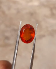 5.4ct Hessonite Garnet - Natural Faceted Hessonite Gem - 12x9.2mm