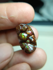 Rare Fire Agate Carving wiht Pink- Agate De Feugo