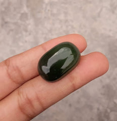30.7ct اليشم، النفريت اليشم كابوشون، اليشم الأخضر، أحجار اليشم ذات نوعية جيدة - 23x15x9mm