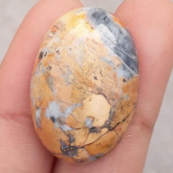 32ct Jasper - Maligano Jasper Cabochon - Jasper Maligano- 29x20mm