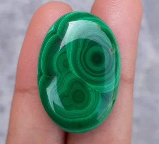43ct Malachite Crystal - Malachite Cabochon - Malachite Stone of Transformation - 30x21mm