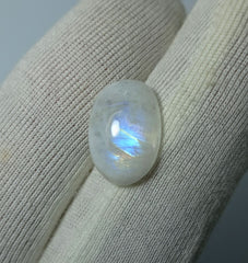 حجر القمر 4.8 قيراط للبيع - حجر القمر Adularia - حجر القمر قوس قزح - حجر بخت شهر يونيو - 15x10x4mm