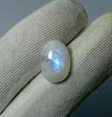 حجر القمر 4.8 قيراط للبيع - حجر القمر Adularia - حجر القمر قوس قزح - حجر بخت شهر يونيو - 15x10x4mm