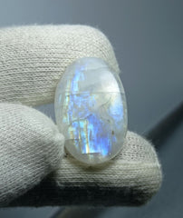 حجر القمر 27.1 قيراط للبيع - حجر القمر Adularia - حجر القمر قوس قزح - حجر بخت شهر يونيو - 28x18x6mm