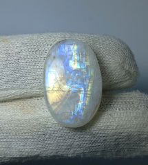 حجر القمر 27.1 قيراط للبيع - حجر القمر Adularia - حجر القمر قوس قزح - حجر بخت شهر يونيو - 28x18x6mm