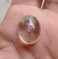 25.1ct Natural Phantom Quartz - Ghost Quartz - 19x15mm
