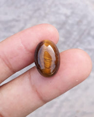 10.5ct Tiger Eye Cabochon - June Birthstone - June Birthstone -  16x12mm