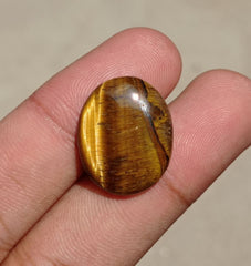 18.9ct Tiger Eye Cabochon - June Birthstone - June Birthstone -  23x18x5mm