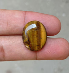 18.9ct Tiger Eye Cabochon - June Birthstone - June Birthstone -  23x18x5mm