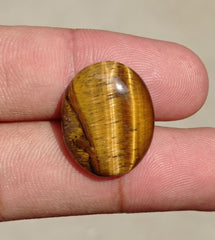 18.9ct Tiger Eye Cabochon - June Birthstone - June Birthstone -  23x18x5mm
