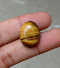 28.5ct Tiger Eye Cabochon - June Birthstone - June Birthstone -  22x18x8mm