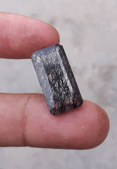 14.8 قيراط كوارتز أسود متورم - كوارتز روتيل أسود - كوارتز متورم -22x12x7 ملم