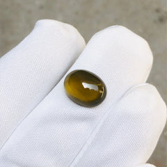 Natural Vesuvianite Solar Gemstone - Vesuvianite Cabochon - 14x10x6mm