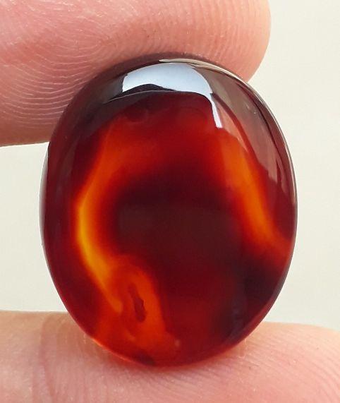 14.5ct Carnelian Stone-  Natural Carnelian Gemstone- Brown carnelian-Kabdi Yamani- 23x19mm