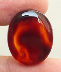 14.5ct Carnelian Stone-  Natural Carnelian Gemstone- Brown carnelian-Kabdi Yamani- 23x19mm