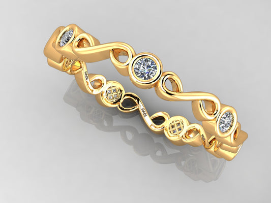 Minimalist Infinity Diamond Band