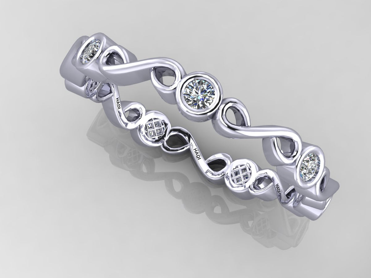 Minimalist Infinity Diamond Band