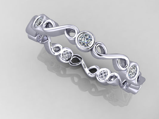 Minimalist Infinity Diamond Band