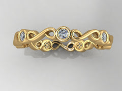 Minimalist Infinity Diamond Band