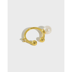 Fashion Shell Pearl Non-Pierced Earrings - Gold-Plated Silver Pearl Earrings for women - Perfect Pearl Earrings with Gift Wrapping Included