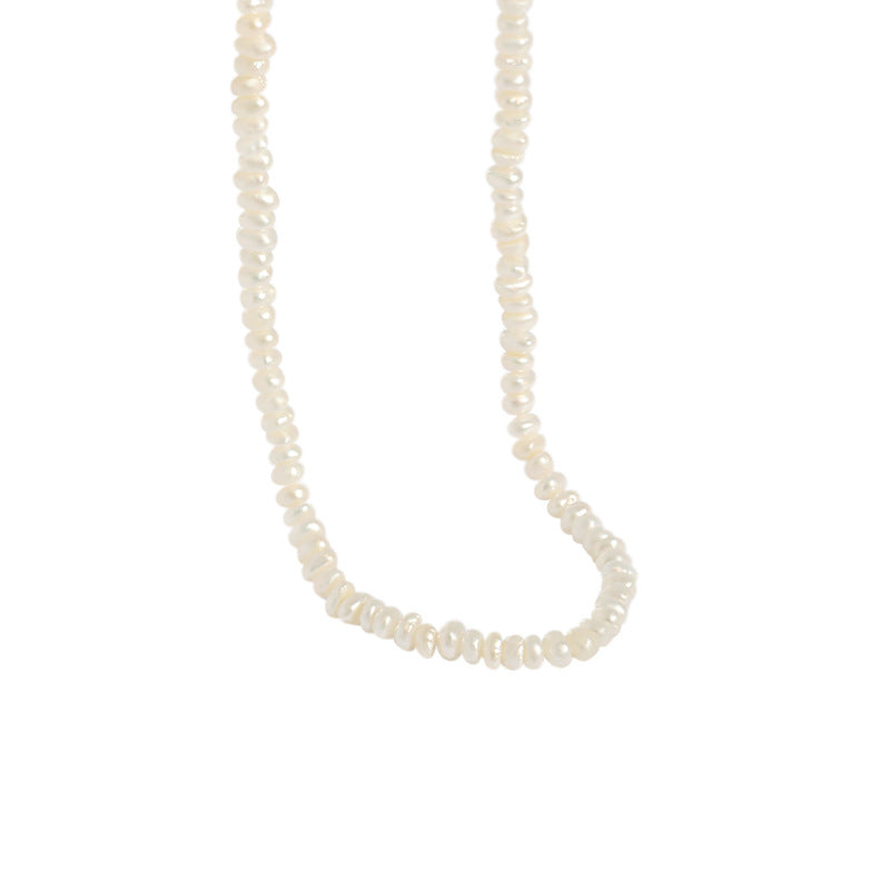 Elegant Women Irregular Natural Pearls Necklace - Palladium-Plated Silver Pearl Necklace - Perfect Pearl Necklace with Gift Wrapping Included