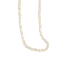 Elegant Women Irregular Natural Pearls Necklace - Palladium-Plated Silver Pearl Necklace - Perfect Pearl Necklace with Gift Wrapping Included
